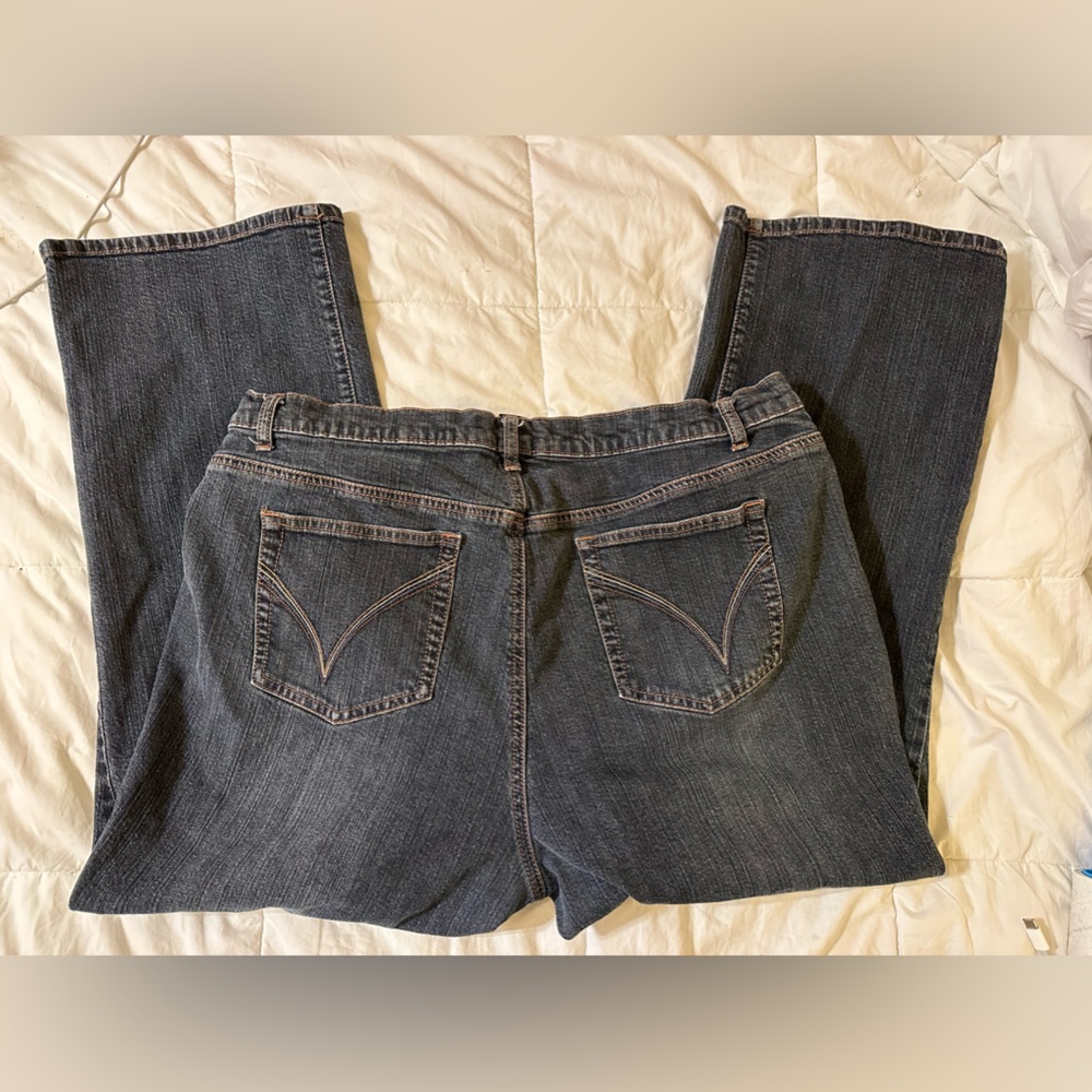 Venezia Jeans - Wide Leg - 20 Petite - Dark Denim - Venezia - Picture 8 of 10